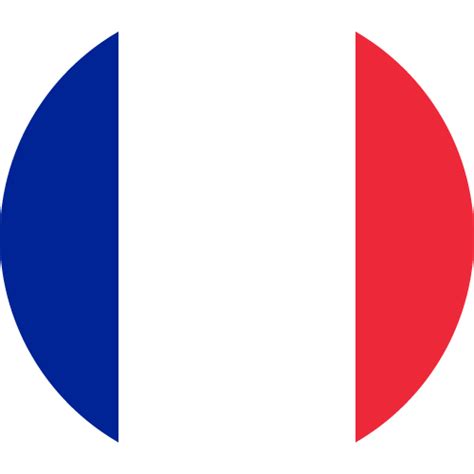 Printable Country Flag of France - Circle | Vector Country Flags of the World