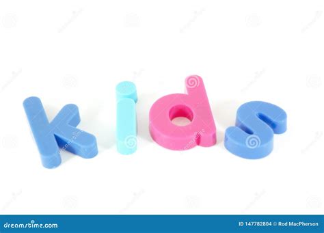 Kids - Lettering Isolated on White Stock Photo - Image of isolated ...