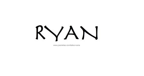 Ryan Name Tattoo Designs