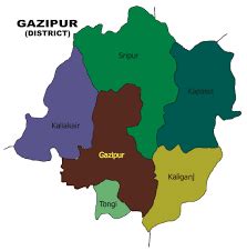 Gazipur District: Map Gazipur District