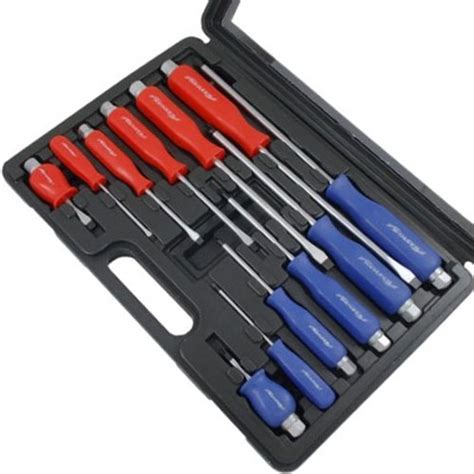 12 Piece Heavy Duty Screwdriver Set Hex Head Go Through Magnetic Tips ...