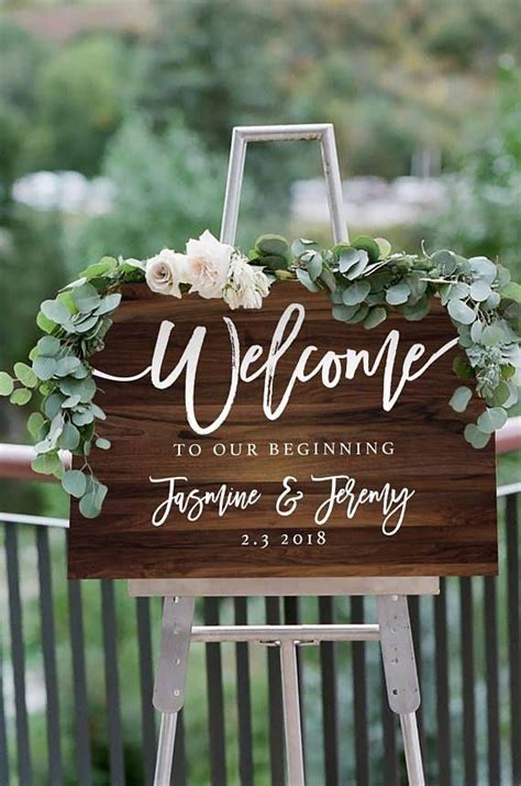 #diywedding #weddingdecoration | Rustic wedding signs, Wedding welcome ...