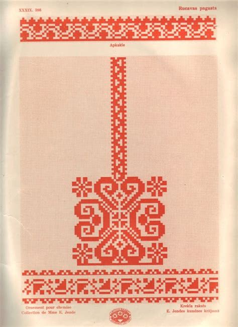 Latvian ornaments & charts | Cross stitch patterns, Embroidery patterns, Cross stitch embroidery