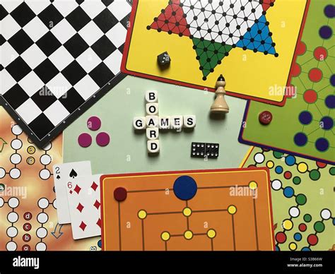 Collage with Various Board Games Stock Photo - Alamy