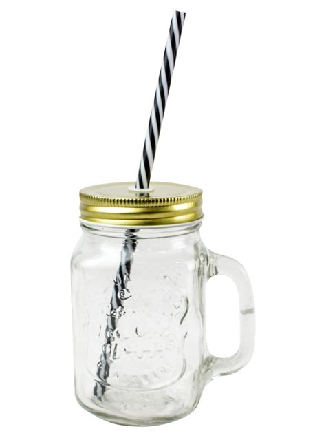 Glass Bottle With Straw Assorted