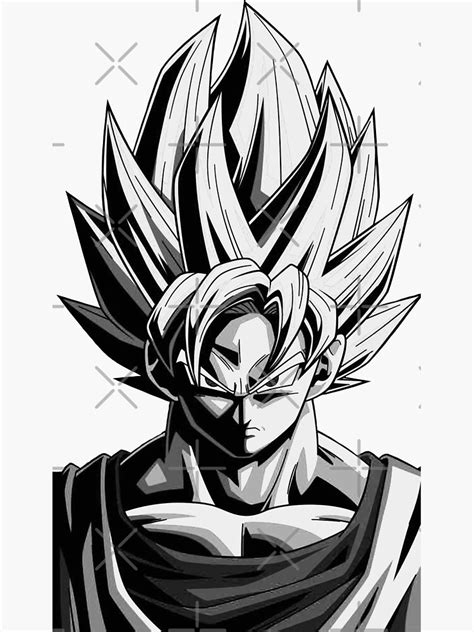 "Goku Black and white " Sticker for Sale by kingdd69 | Redbubble