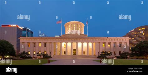 Ohio State Capitol Building in Columbus Ohio at dusk Stock Photo - Alamy