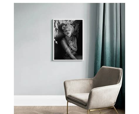 Marilyn Monroe Black White Wall Art Canvas Painting Inspiring Quotes Poster Print Decoration ...