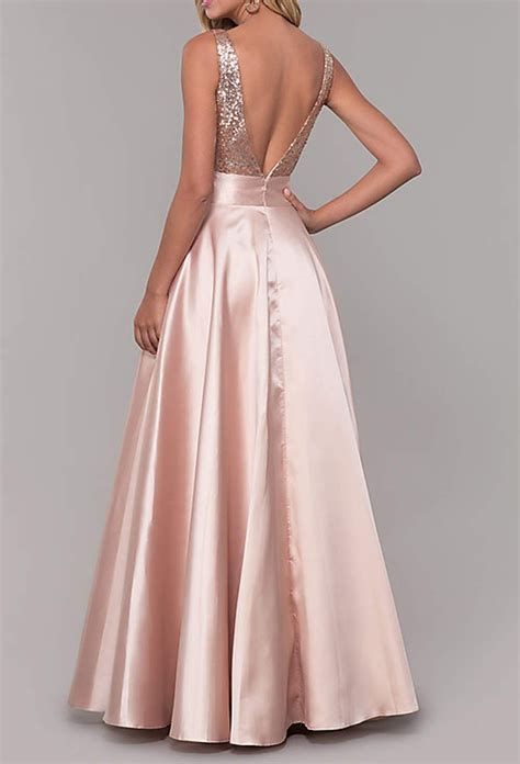 rose gold bridesmaid dresses - Google Search | Vestidos dorados de noche, Vestidos de noche ...