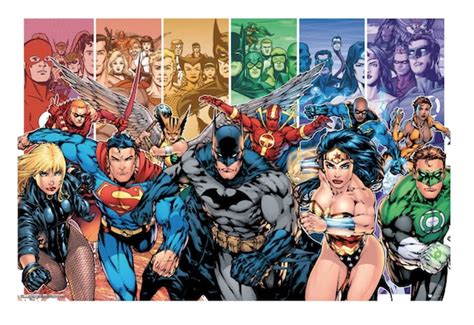 Justice League DC Comics Group Poster Multicoloured | Etsy