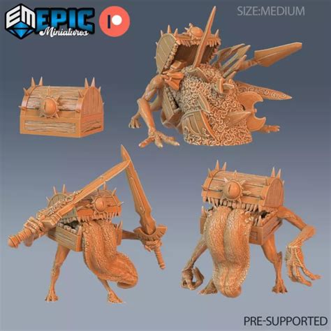 CHEST MIMIC DND Dungeons and Dragons Monster Miniature - Epic Miniatures 28mm £15.99 - PicClick UK