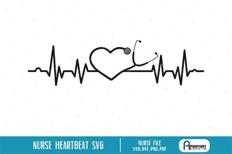 Nurse Heartbeat svg - heartbeat vector file (187703) | SVGs | Design Bundles