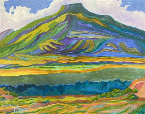 Ghost Ranch, Colorful Expressionist Landscape Painting "MEMORIA" by Annie O'Brien Gonzales ...