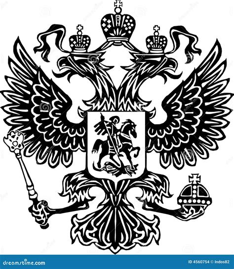 Coat of arms of Russia stock vector. Image of gold, heraldic - 4560754