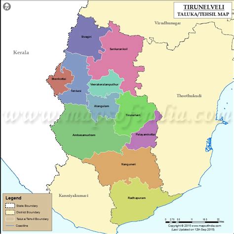 Tirunelveli Tehsil Map, Tirunelveli Taluk Map