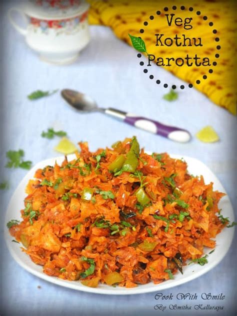 KOTHU PAROTTA RECIPE / VEGETARIAN KOTHU PAROTTA | Cook With Smile