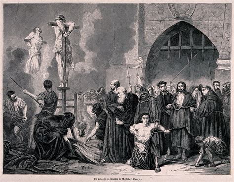 An auto-da-fé of the Spanish Inquisition and the execution of sentences ...