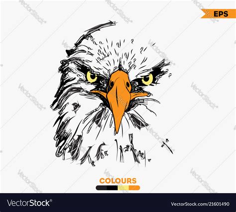 Hand-drawing eagle eyes Royalty Free Vector Image