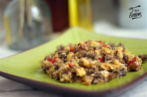 Revuelto de morcilla y verduras | Receta de Sergio