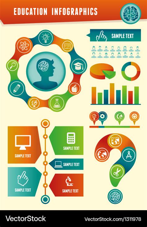 Education infographics Royalty Free Vector Image