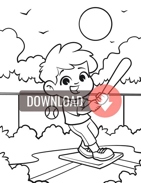 Jumpstart Digital Sports Coloring Book for Kids - Etsy