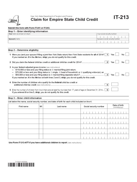 Child Tax Credits Form - 2 Free Templates in PDF, Word, Excel Download