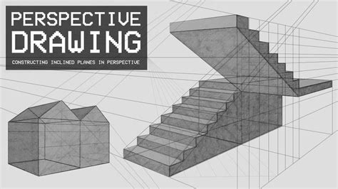 Perspective Drawing 13 - How To Construct Inclined Planes In Perspective | Perspective drawing ...