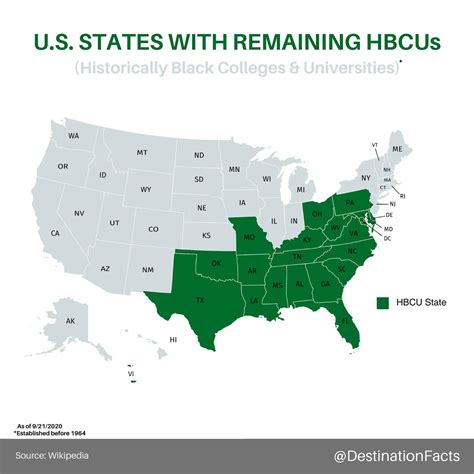 US States with HBCUs | Historically black colleges and universities ...