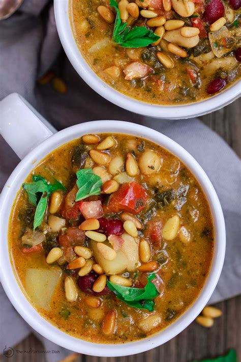 Three Bean Soup with Tomato Pesto - Half Cup Habit