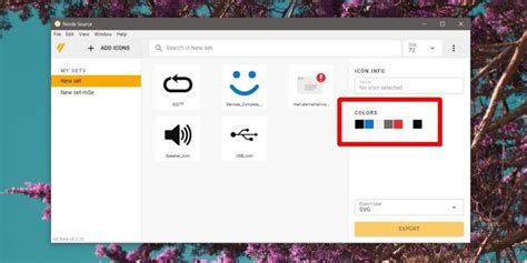 How to edit an SVG icon color on Windows 10