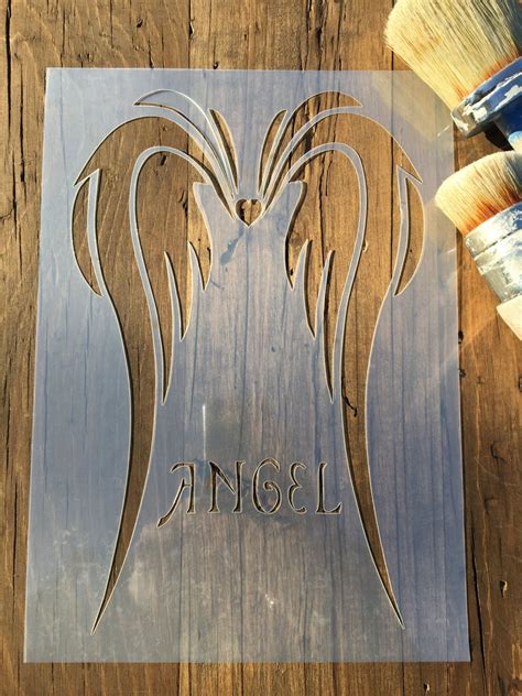 Image result for angel wing stencil | Winged stencil, Diy angel wings ...