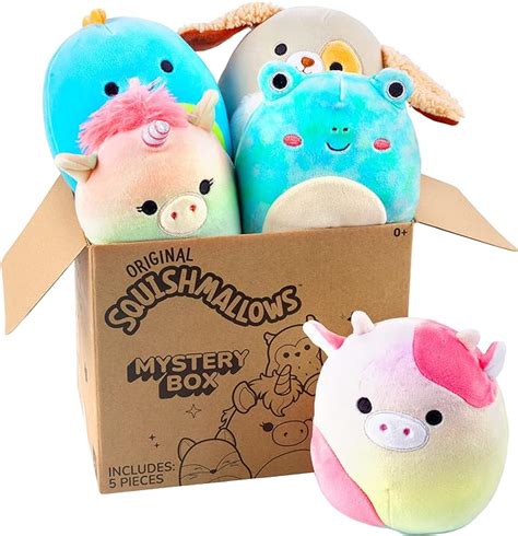 Amazon.com: Squishmallow 5" Plush Mystery Box, 5-Pack - Assorted Set of Various Styles ...