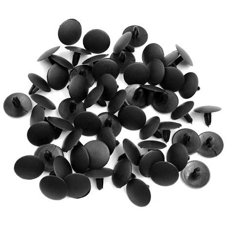 60pcs Black Plastic Push Pin Rivets Car Trim Fasteners Bumper Trunk Clips - Walmart.com ...