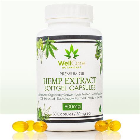 Hemp Extract CBD Capsules - 900MG | Well Care Botanicals