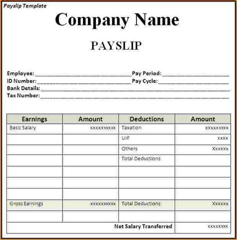 Free Salary Slip Format & Template - 15+ Salary slip Excel / word ...