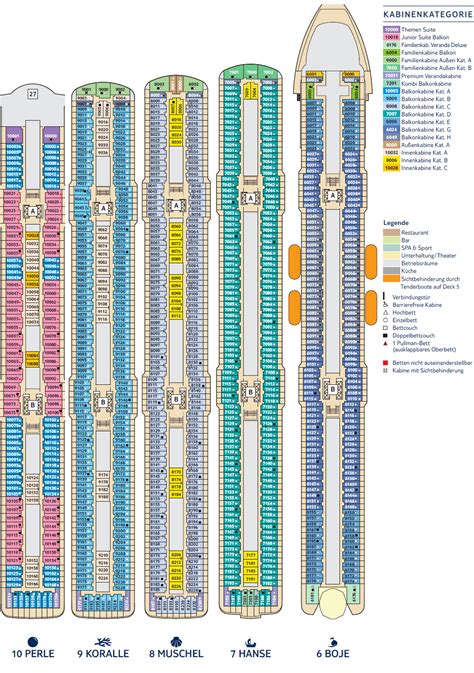 Mein Schiff 3 Deckplan - Schiffsplan Kabinenplan Plan Mein Schiff 3