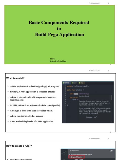 Basic Components Required To Build Pega Application | PDF | Soap | Class (Computer Programming)