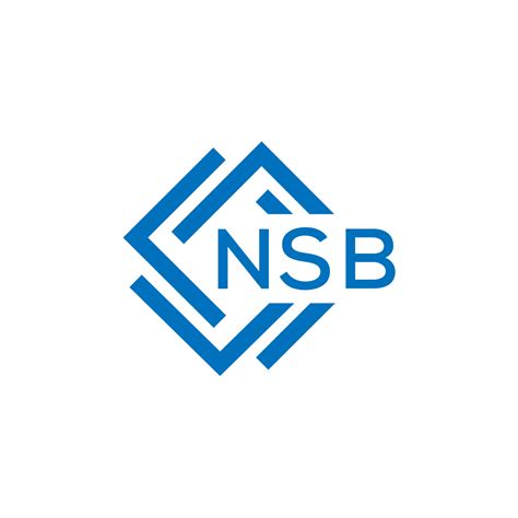 NSB letter logo design on white background. NSB creative circle letter ...