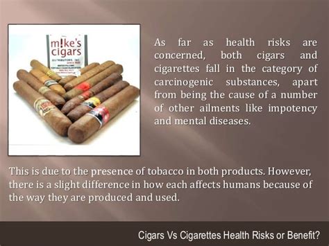 Cigars vs Cigarettes Health Risks or Benefit