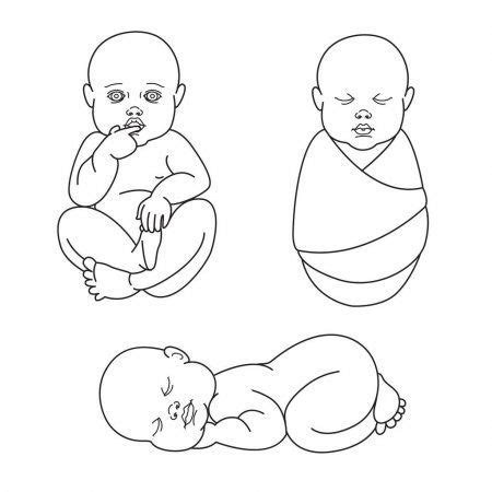 Swaddled Baby Boy Coloring Page Wecoloringpage Com - vrogue.co