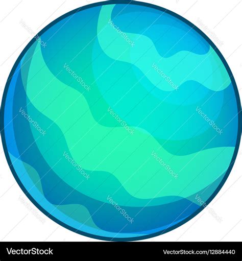 Neptune planet icon cartoon style Royalty Free Vector Image