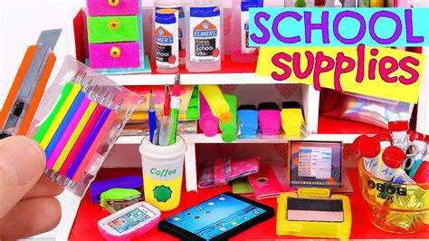 DIY Miniature School Supplies | vlr.eng.br