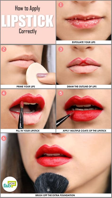 How to Apply Lipstick Correctly (Step-by-Step Guide with Pictures) | Fab How