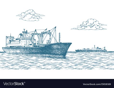 Cargo ship reefer baltic forward Royalty Free Vector Image