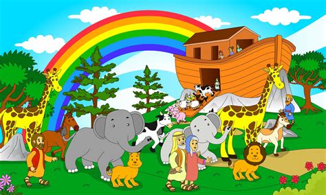 Noah's Ark And The Animals coloring page - Mimi Panda