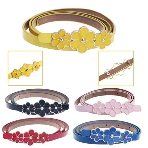 The Classic Style Floral Pattern Belt Women Leather Flower Waist Belt New Designed Unique ...