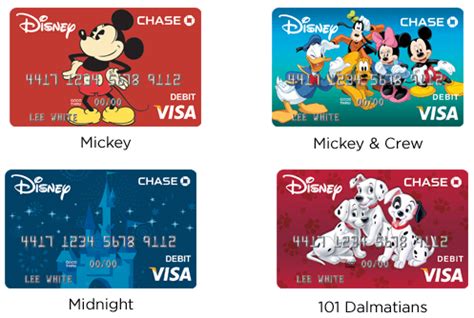 Disney Chase Debit Card Designs