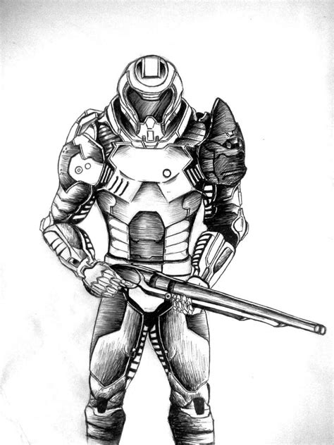 Doomguy from the DOOM (2016) by SorenAshutosh on DeviantArt