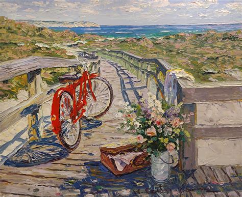 Henry Gordon Wang - Red Bicycle | Renjeau Art Galleries