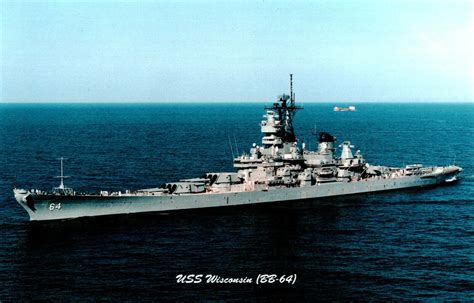 Postcard USS Wisconsin BB-64 Battleship | eBay